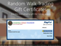 Random Walk Trading Gift Certificate